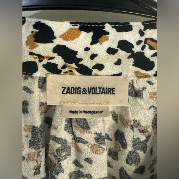 Zadig & Voltaire Tink leopard Blouse top size MEDIUM - Picture 4 of 6